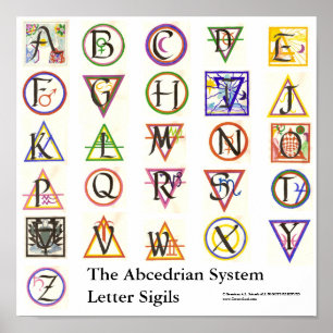 Affischen för Abcedrian systemalfabet Poster