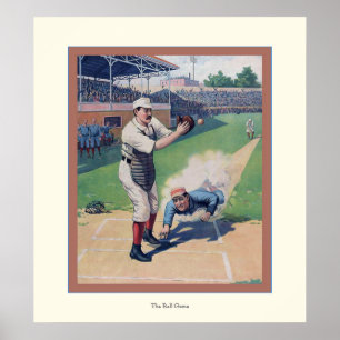 Affischen för baseball för bollspel~-vintage poster
