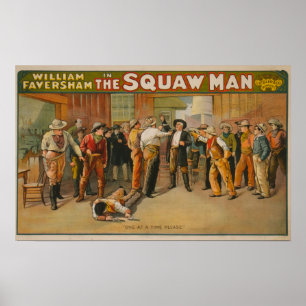 Affischen för Theatre för drama för Squawman den Poster