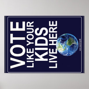 Affischen - rösta något liknande dina ungar dire poster