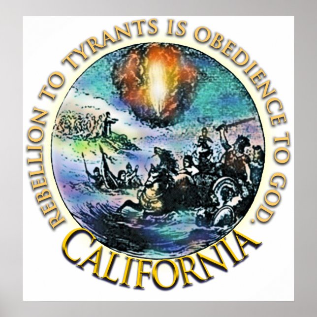 Affischer för Kalifornien Teaparty (Framsidan)