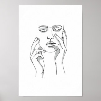 Affischer Svart och Vitt Minimalistisk Linje
