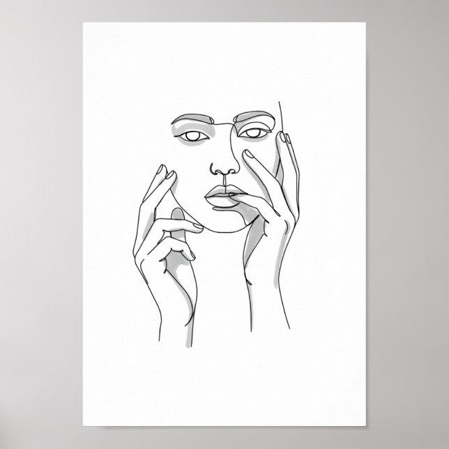 Affischer Svart och Vitt Minimalistisk Linje (Framsidan)
