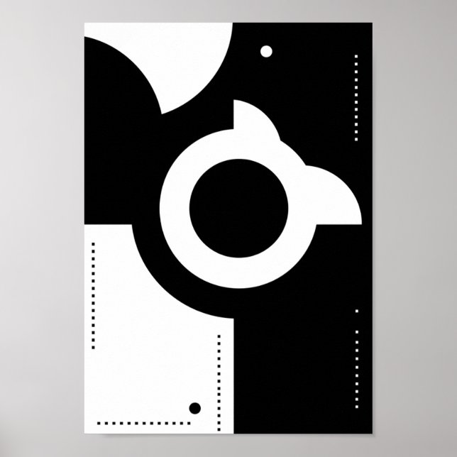 Affischer Svart och Vitt Modern Abstrakt (Framsidan)