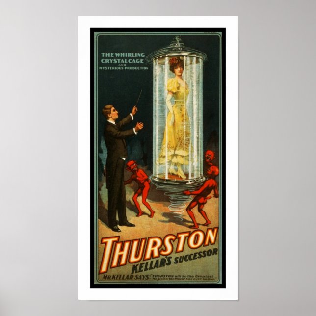Affischer Teater Vintage Thurston Magican (Framsidan)