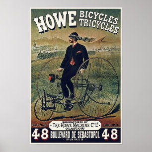Affischer/tryck: Howe cyklar trehjulingar Poster