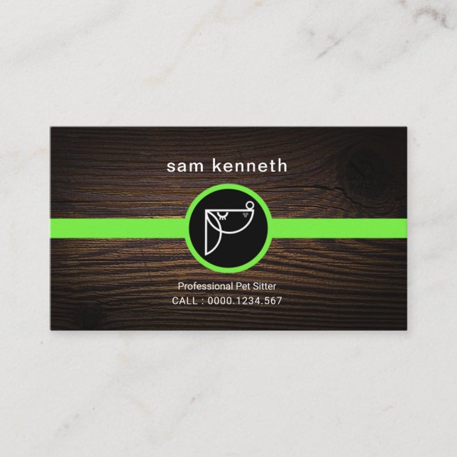 Affischerar Wood korn för den gulliga Visitkort (Framsida)