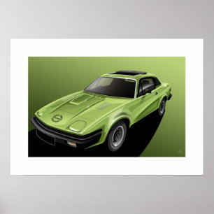 Affischillustration för triumf TR7 Poster