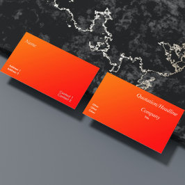 affischkort med orange gradient visitkort
