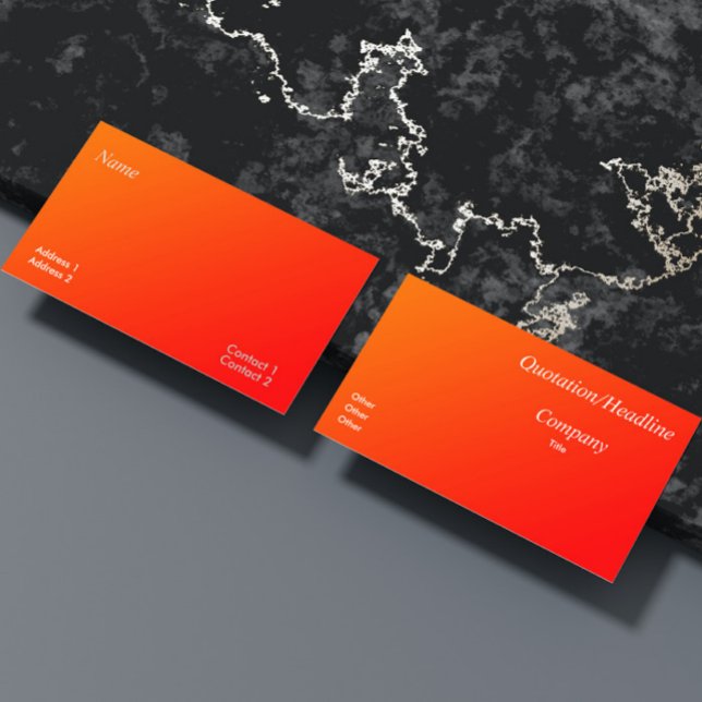 affischkort med orange gradient visitkort (Skapare uppladdad)