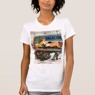 Affischtavlamålare i vinter av Stevan Dohanos T-shirt