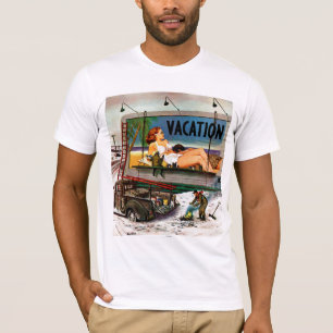 Affischtavlamålare i vinter av Stevan Dohanos Tee Shirt