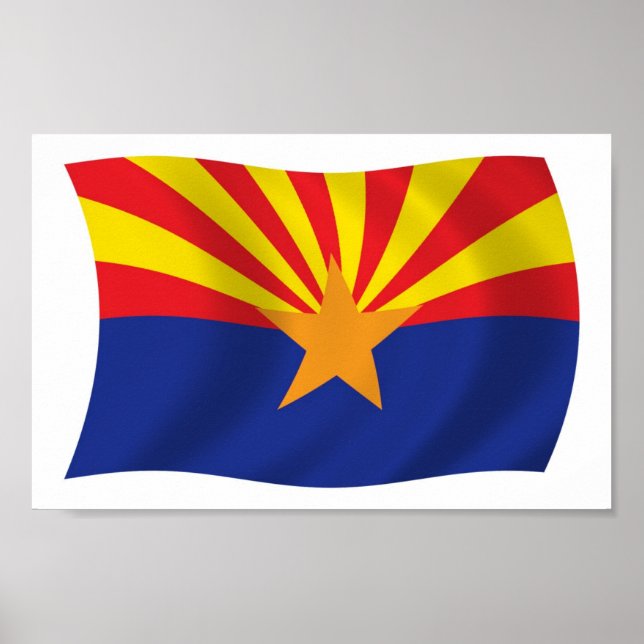 Affischtryck av Arizonas flagga Poster (Framsidan)