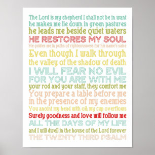 affischtryck för psalm 23 poster