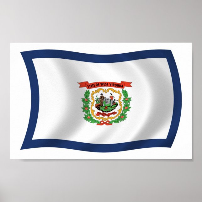 Affischtryck med West Virginias flagga Poster (Framsidan)
