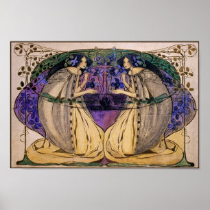 Affischtryck: Vår av Frances Macdonald Poster