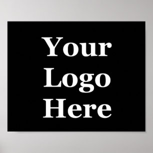 Affisera din Logotyp här, svart mall Poster