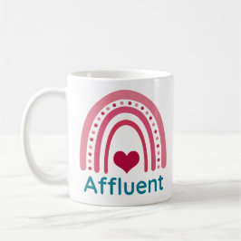 Affluent Viva Magenta Boho Rainbow Kaffemugg