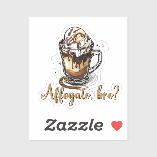 Affogato, broder? klistermärken (Ark)