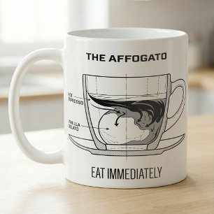Affogato kaffedessert recept ät omedelbart kaffemugg