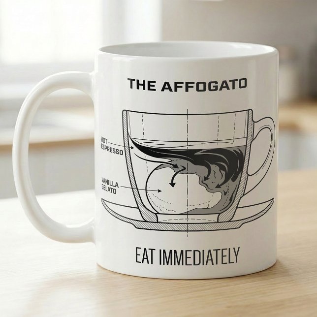Affogato kaffedessert recept ät omedelbart kaffemugg (Skapare uppladdad)