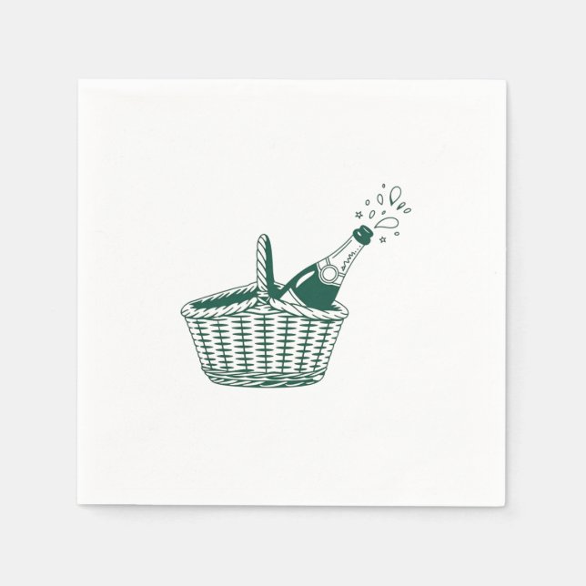 Affordable Central Park Picnic Wedding Napkins Pappersservett (Framsidan)