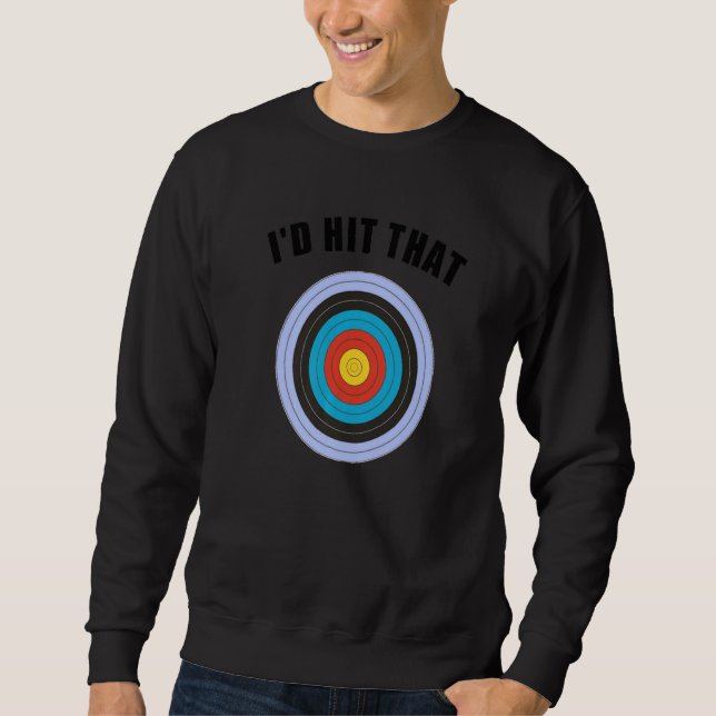 Affordable Funny Id Hit That Novelty Gift Idea Arc Lång Ärmad Tröja (Framsida)