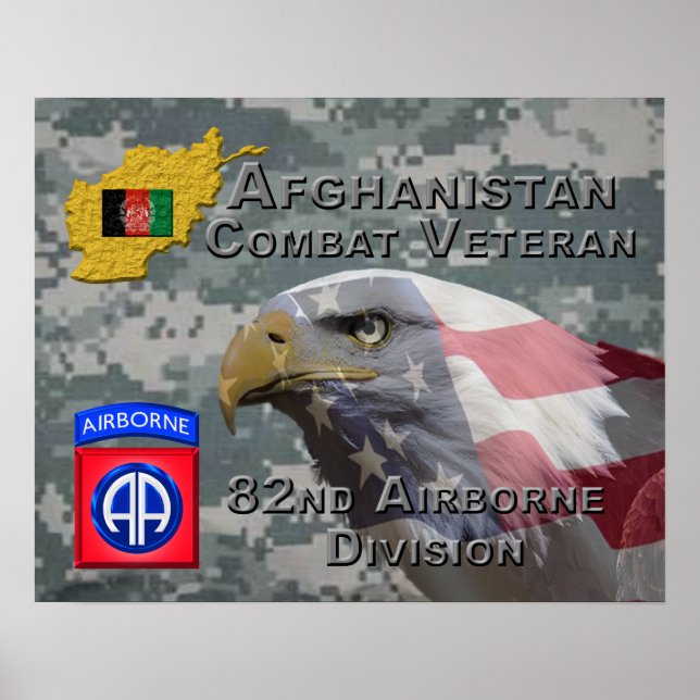 "Afghan Combat Veteran" - 82:a Airborne Division Poster (Framsidan)
