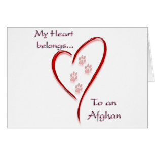 Afghan Heart-Tillhör Hälsningskort