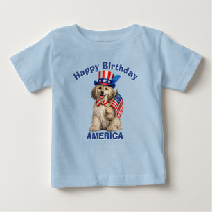 Afghan Hound (2v) Patriotisk Barn T-Shirt