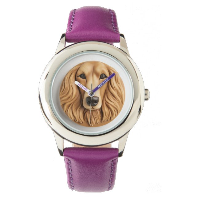 Afghan Hound 3D Inspired Armbandsur (Framsida)