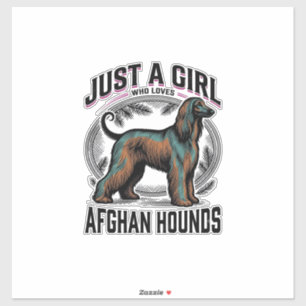 Afghan Hound-älskare Vintage Dog Mom T-shirt Desig Klistermärken