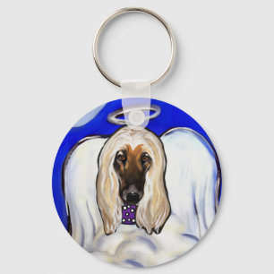 Afghan Hound Ängel Nyckelring