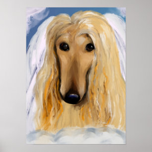 Afghan Hound Angel Poster