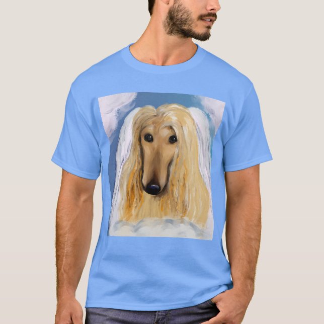 Afghan Hound Ängel       T Shirt (Framsida)