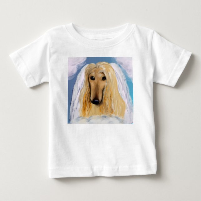 Afghan Hound Ängel T Shirt (Framsida)