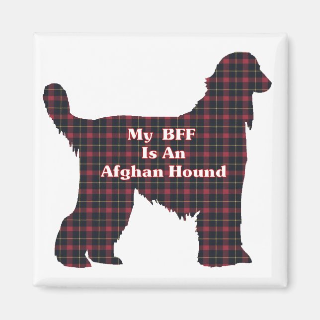 AFGHAN HOUND BFF MAGNET (Framsidan)