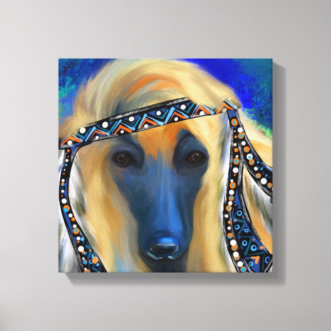 Afghan Hound        Canvastryck (Framsida)