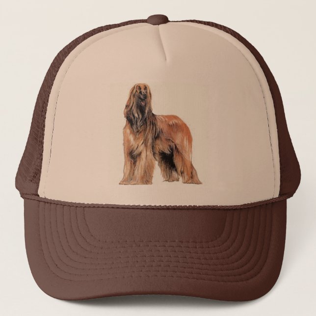 Afghan Hound Cap Truckerkeps (Framsida)
