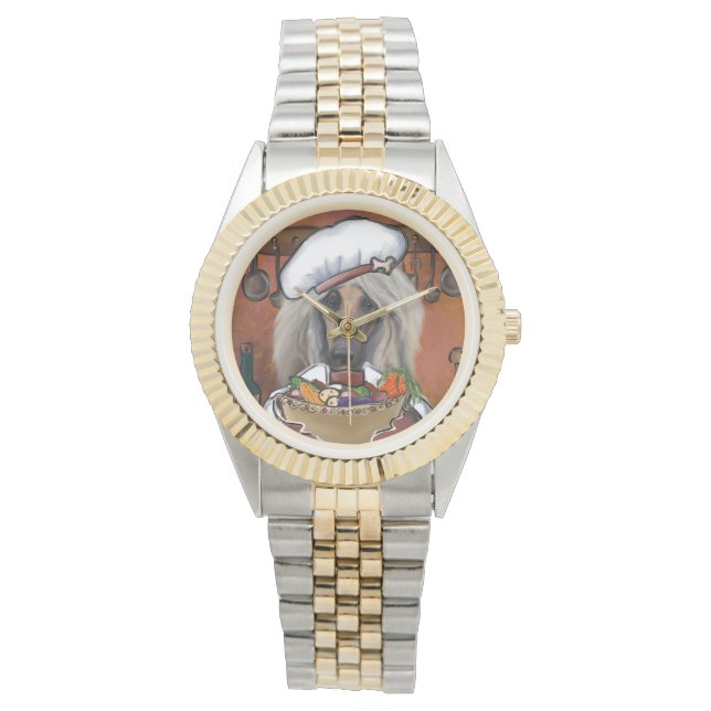 Afghan Hound Chef Armbandsur (Framsida)