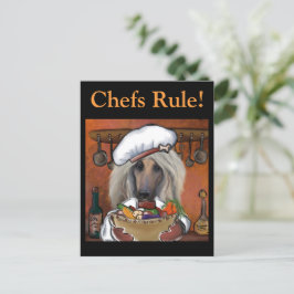 Afghan Hound Chef Vykort