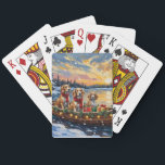 Afghan Hound Christmas Boat Holiday Casinokort<br><div class="desc">Bring elegant, majestic charm to your holiday season with this stunning Afghan Hound Christmas design! This magical scene features three proud, long-haired Afghan Hounds sitting gracefully in a cozy wooden boat, gently floating on a serene snowy lake at sunset. The boat is beautifully adorned with glowing Christmas string lights and...</div>