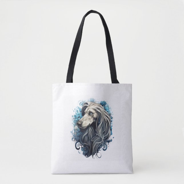 Afghan Hound Classic T-Shirt (1) Tygkasse (Framsida)