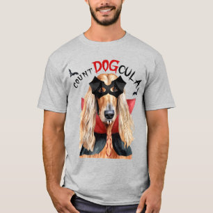 Afghan Hound Count DOGcula Rolig hund Älskare T Shirt