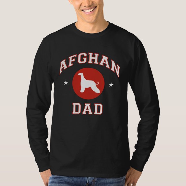 Afghan Hound Dad T Shirt (Framsida)