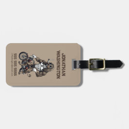 Afghan Hound Dog, muscular, tattooed, bodybuilder  Bagagebricka