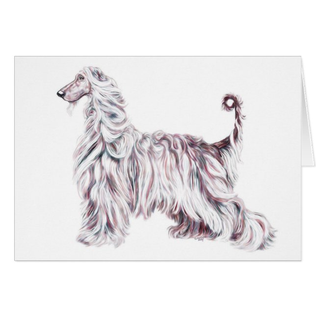 Afghan Hound Elegance Hälsningskort (Framsidan Horizontal)