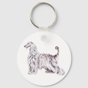 Afghan Hound Elegance Nyckelring