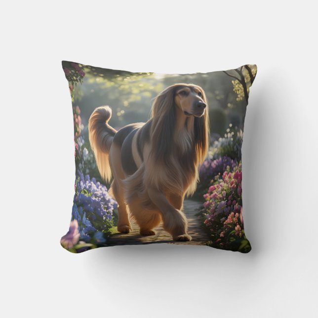 Afghan Hound Elegant Breed Dekorativ kudde (Framsida)