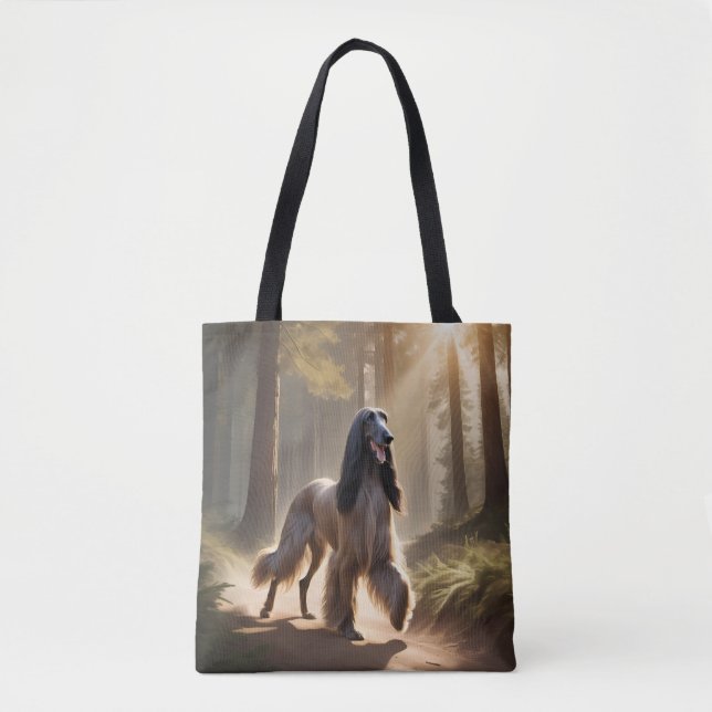 Afghan Hound Elegant Tote Bag Tygkasse (Framsida)
